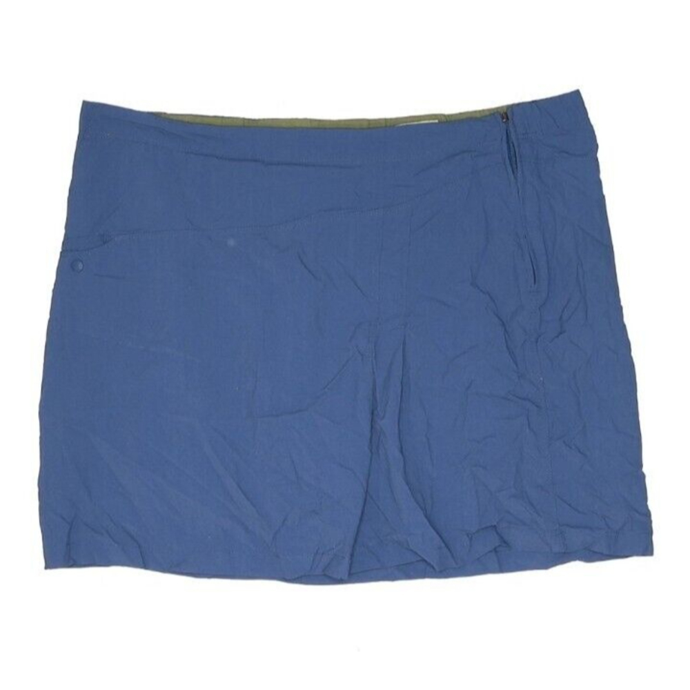 Royal Robbins Hiking Skort Womens Size 16 (36" Waist) Blue Nylon Side Zip